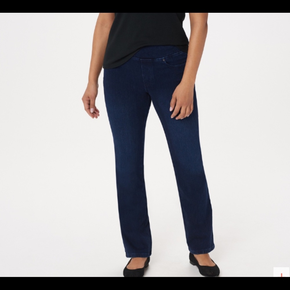 Belle by Kim Gravel Flexibelle Boot-Cut Jeans 22